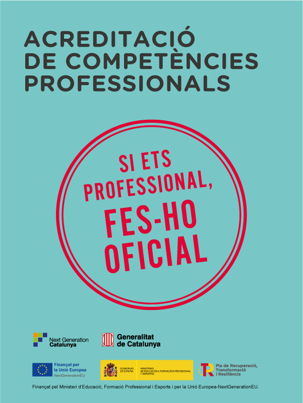 Acreditació de competencies profesionals. Si ets professional, fes-ho oficial.